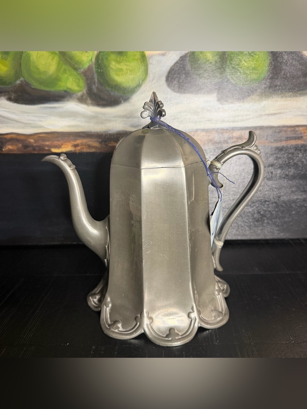 Antique James Dixon & sons of Sheffield 1845 Pewter Decorative Tea/Coffee Pot -